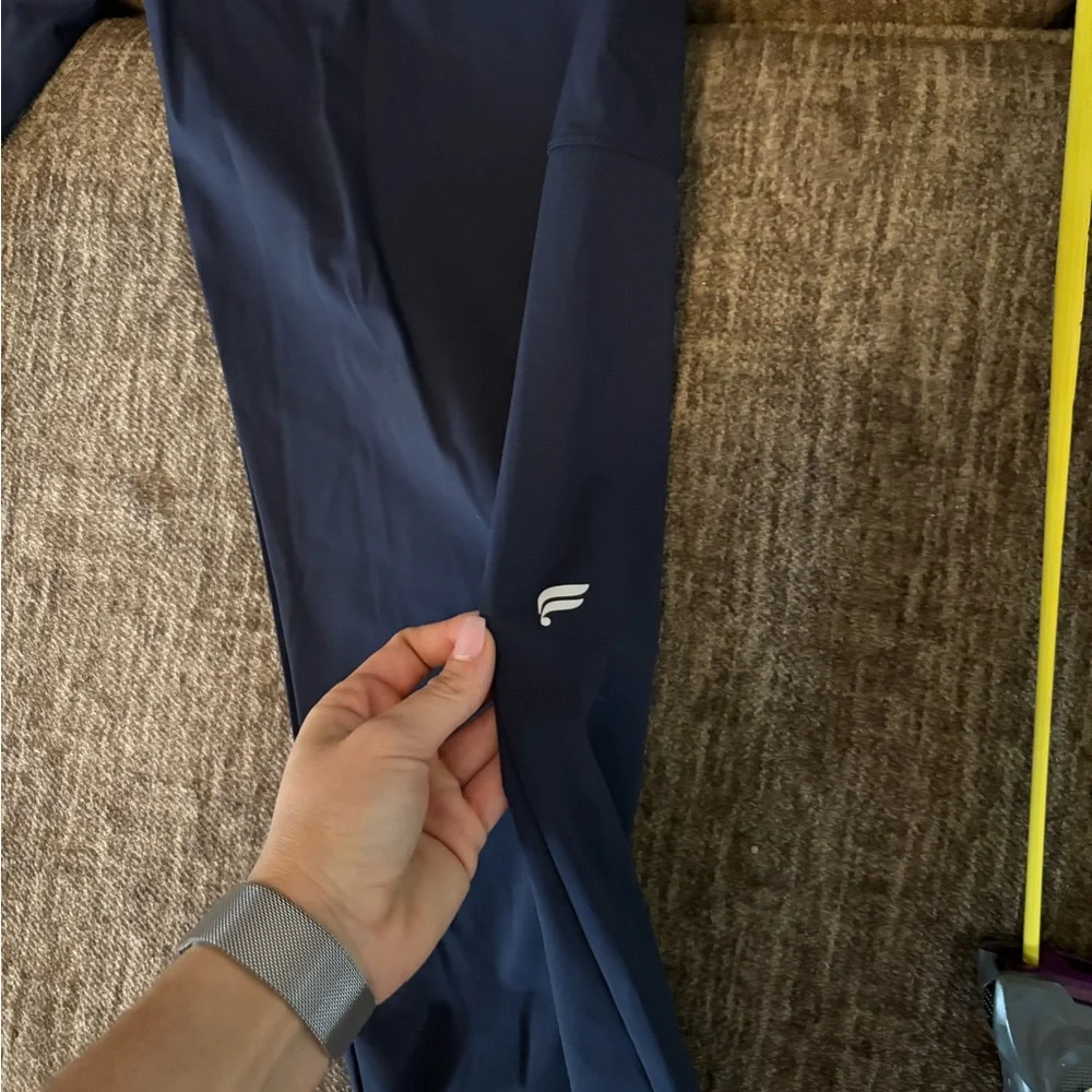 Fabletics Blue Track Pants with Elastic Waistband - Picture 2 of 7